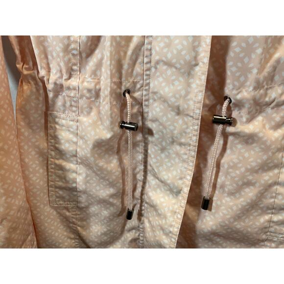 Merona Women’s Pink Hooded Jacket Small Petite Water-Resistant Drawstring - Picture 6 of 14